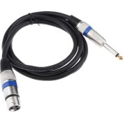 Resim 6.35MM Ts Erkek Fişe Xlr Kadın Mikrofon Stereo Dengesiz Ses Dönüştürücü Adaptör Kabloları Kablosu 150CM 