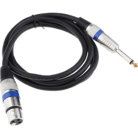 Resim 6.35MM Ts Erkek Fişe Xlr Kadın Mikrofon Stereo Dengesiz Ses Dönüştürücü Adaptör Kabloları Kablosu 150CM 