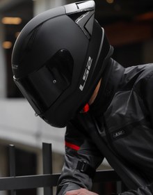 Resim LS2 Rapıd 2 Race Mat Siyah Kask (SİYAH CAM + SPOILER) 