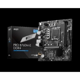 Resim Msı Pro B760M-E Ddr4 4800MHZ (Oc) HDMI M.2 Matx 1700P 