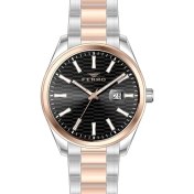Resim Ferro Rose ve Gümüş Çelik Kordon Erkek Kol Saati F11227A-E2 F11227A-E2 