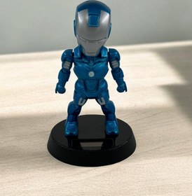 Resim Iron-Man Süper kahraman 13 cm sallanan kafa karakter - Mavi 