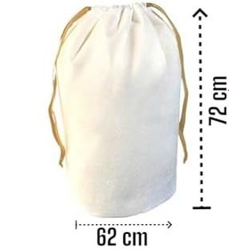 Resim Beyaz Büzgülü Hurç 2'Li Set Large 72X62 Cm - Taşınma Çantası - Yorgan Yastık Çamaşır Saklama Torbası 