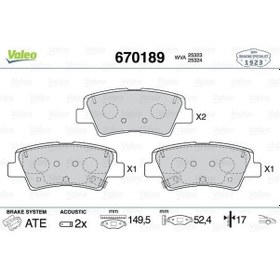 Resim VALEO 670189 Ön Balata Panda 0.9 12 1.2 12 1.2Lpg 12 1.3D Multıjet 12 14 Lancia Ypsılon 1.2 1.3D 11 