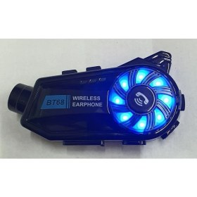 Resim BT68 Kameralı Intercom Motosiklet Bluetooth Kask Kulaklık Ses Kontrolü 1080P Video Kayıt Interkom 
