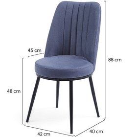 Resim Gold Sandalye - Jerika Gül - Metal Siyah Ayak 