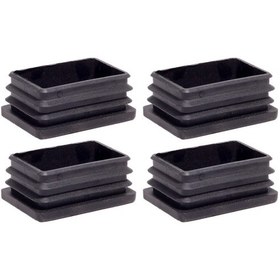 Resim 60X80Mm Plastik Dikdörtgen Içe Geçme Profil Tapası Kutu 4 Adet 