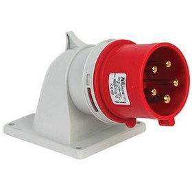 Resim Mete Enerji 406222v 5x32a. Ip44 Makıne Fişı -eğik- (vidalı Bağ.) 