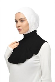 Resim İSTDONATELLA Tesettür Boyunluk Düz - Balıkçı Yaka Boğazlı Penye Kumaşı 
