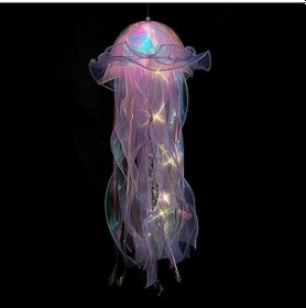 Resim Novahub Mor Renkli Denizanası Lamba Fener Dekoratif Işıklar Denizkızı Tema Parti Denizanası Işık Fener Kızlar Mutlu Deniz Tema Doğum Günü Partisi Dekoru Mor Mor 