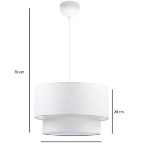 Resim Modern Avize Pasta Kumaş Sarkıt Beyaz Pav40 Beyaz 