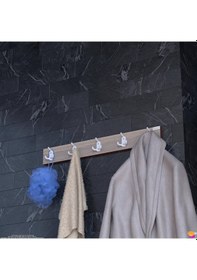 Resim Modilayn Arı Serisi 66,4x9,6 Cm 5'li Set 15 Kancalı Banyo Askısı Ekstra Düzen Ve Yer Tasarrufu Cordoba 
