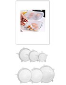 Resim Kitchen Design Lab Silikon Kare Borcam Kapağı 2 Boy - Silikon Streç Kapak Seti 6’lı 