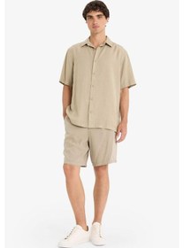 Resim DeFacto Relax Fit Tensel Bermuda Şort E0804AX25SMKH488 