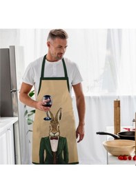 Resim Mr. Rabbit Mutfak Önlüğü Keten Kumaş, Uluslararası Yıkama Ve Solmama Sertifikası Çok Renkli 