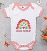 Resim Bitmeyen Kartuş Little Sister Tasarımlı Pembe Bebek Body Zıbın-1 