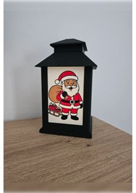 Resim Yılbaşı Feneri Noel Dekoratif Fener Masa Ve Vitrin Süsü Çok Renkli 