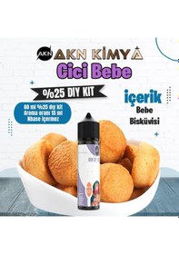 Resim Cici Bebe Yoğun Dıy Kit Bebe Bisküvisi Gıda Aroması %25 Oranda Aroma İçerir Hazır Değildir 60 Ml 