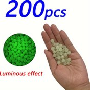 Resim 200 Adet Parlak Balık Boncuk - Yüksek İndeksli Plastik, Gece Işığı Balıkçılık Aksesuarları, Magnezyum Çubuğu Dahil Değil 