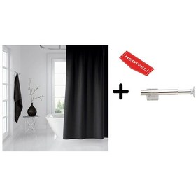 Resim Zethome Banyo Duş Perdesi 0010 180x200 Perde Borusu Askı Aparatı Çok Renkli 