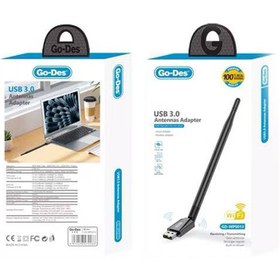 Resim Go-Des GD-WPS013 Wi-Fi USB Adaptörü 900Mbps - Siyah 