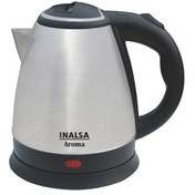 Resim Inalsa Aroma Kwik 1.5L 1350W Stainless Steel Electric Kettle, 360 Degree Cordless Base, Silver 