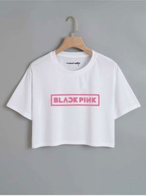 Resim Keywest Kız Çocuk Black Pink Baskılı T-shirt Crop Bluz 