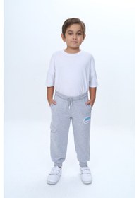 Resim Toontoy Kids Toontoy Erkek Çocuk Concept Baskılı Eşofman Alt Gri Melanj 