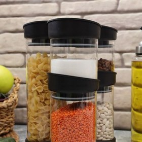 Resim Arow Siyah 6 Parça Cam Baharat Takımı 