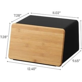 Resim Tower Ekmek Kutusu, Paslanmaz Çelik, Siyah 