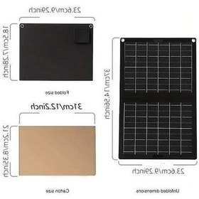 Resim Trendooze Hotu 2si1 Katlanır Usb Güneş Panel Şarj Cihazı Karavan Kamp Siyah 