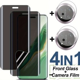 Resim 4in 1 2 adet Ekran Koruyucu Esnek TPU Gizlilik Filmi + 2 Lens Koruyucuları, Çizilmeye Karşı Dayanıklı 95% Şeffaflık Mobil Aksesuarlar Honor X9c X7c X9b X6b X7b X8b 200 200 Lite 200 Pro Magic7 Pro Magic7 Magic 7 Lite Magic6 Magic6 Pro Magic6 Lite Magic5 Lite için Uygun 