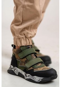 Resim Mnpc Erkek Çocuk Haki Hakiki Deri Suya Dayanıklı Günlük Bot 25k4b11074263 Haki 