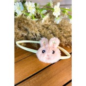Resim Şubu Tasarım Tavşan Figürlü Lastikli Bebek Bandanası Pembe SBT556 