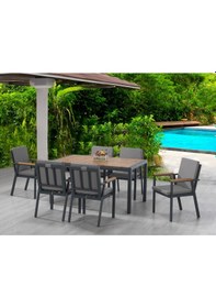 Resim Regal 6 Lı Yemek Takımı Mınderli Camlı Antrasıt Antrasit 