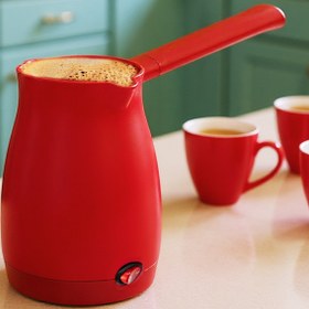 Resim AWOX Caffeen Türk Kahvesi Makinesi Elektrikli Cezve Kırmızı 