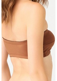 Resim Cottonhill Straplez Crop Top Büstiyer Sütlü Kahve Sütlü Kahverengi 