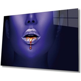 Resim Miyrem Glasses Collection -a1^ Kadın Mor Renk Cam Tablo 