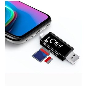 Resim 2'si 1 Arada Usb3.0 Otg Kart Okuyucu Çok İşlevli Güvenli Dijital Kart Tf Kart Okuyucu 