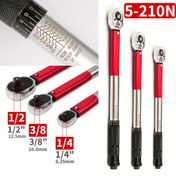 Resim 3/8 İnç Tork Anahtarı 5-210N/m, 1/2 İnç İletimli Tork Anahtarı, 1/4 İnç Otomotiv Tamir Anahtarı Gümüş Kırmızı 