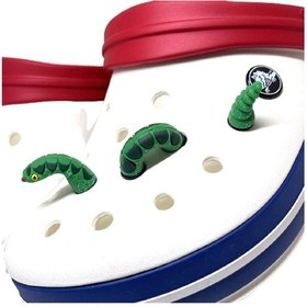 Resim Crocs Terlik Süsü & Renkli Aksesuar 3 Boyutlu 3'Lü Jibbitz Neon Yeşil 