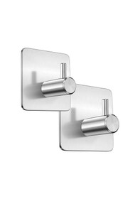 Resim 2 Adet Paslanmaz Çelik Inox Banyo Askısı / Bornoz Askısı / Havlu Gümüş 