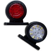 Resim BAYUN Mini Düz Lamba Lensli 18 Ledli Kırmızı Beyaz Fr0136 