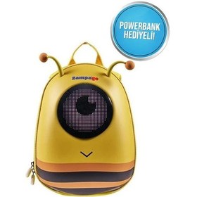 Resim Zampago Led Ekranlı Çocuk Sırt Çantası Sevimli Hayvan Figürlü Akıllı Çanta - Sarı Sarı 