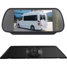 Resim ZSZH PZ474 Araba 170 Derece Fren Lambası Görüş Kamerası + Iveco Daily 4 Gen İçin 7 İnç Dikiz Monitörü (Yurt Dışından) 