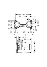 Resim Hansgrohe Ankastre Lavabo İç Set Yeşil 