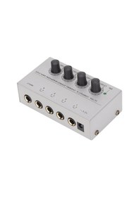 Resim Geeroyoo 4 Kanal Metal Kulaklık Amfi - Ultra Düşük Gürültü, Bağımsız Ses Kontrolü, Stüdyo/sahne Kullanıma Uygun 100-240v Güç Adaptörü İle Diğer 