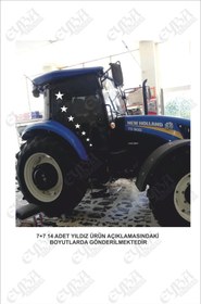 Resim Traktör Yıldız Seti Küçük Boy ,erkunt,tümosan,new Holland,hattat,case Kabin Sticker 