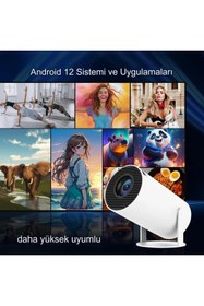 Resim idragon Hy300 4k Destekli Android 12 Akıllı Projeksiyon Cihazı 200ansı 130 Inç Ekran Wifi Bluetooth 