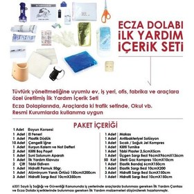 Resim Çelik Ayna Çift Kapaklı Büyük Ecza Dolabı Içi Dolu Full Paket 846 